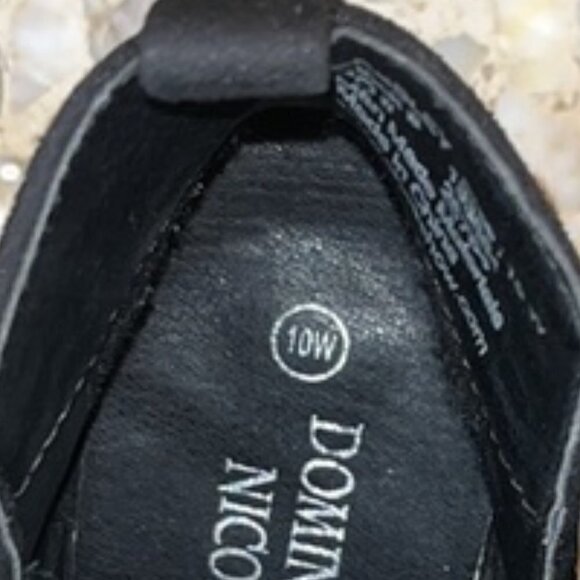 Dominique Nicole Womens Black Faux Suede Stacked Heel Presley Booties Size 10 W - Picture 8 of 8